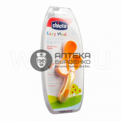 Фото товара Chicco Набор ложечек 2шт 12+ (оранжевый)